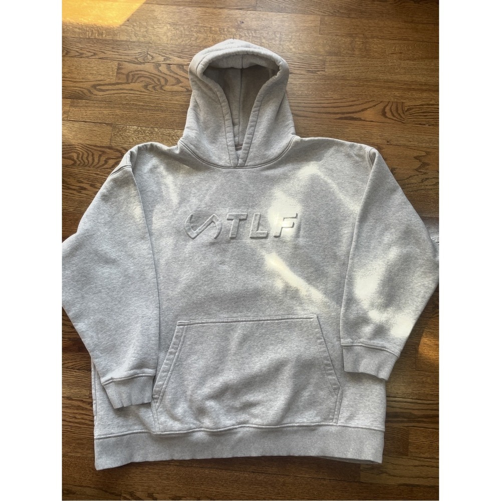 TLF Cosmic Hoodie Men's XL Gray Athletic Gym Train Lift Run Sweatshirt